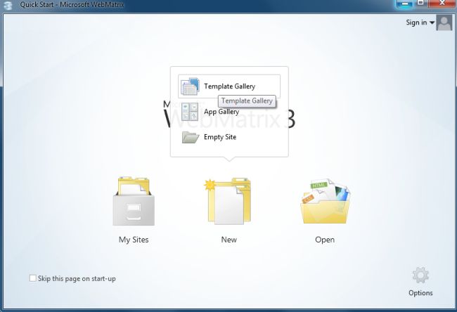 Create New Template in Web Metrix